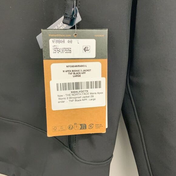 Men’s The North Face Apex Bionic 3 Jacket TNF Black Size Large - Picture 3 of 4